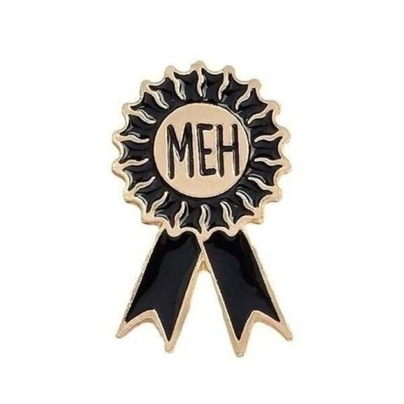 3/20 Meh Ribbon Award Enamel Pin - Picture 1 of 1